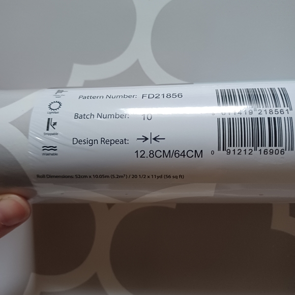 Wallpaper A-Street Origin Grey Quatrefoil Trellis - Picture 6 of 6